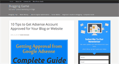 Desktop Screenshot of blogginggame.com