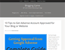 Tablet Screenshot of blogginggame.com